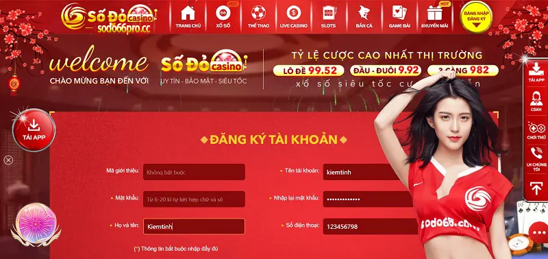 Hướng dẫn đăng ký tài khoản Sodo66